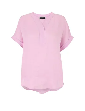 Blusa de lino rosa 40 - Doris Streich - FashionsVida