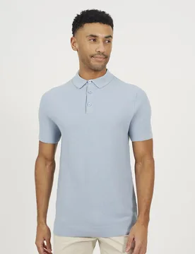Short Sleeve Mens Knitted Polo Shirt - Brave soul - FashionsVida