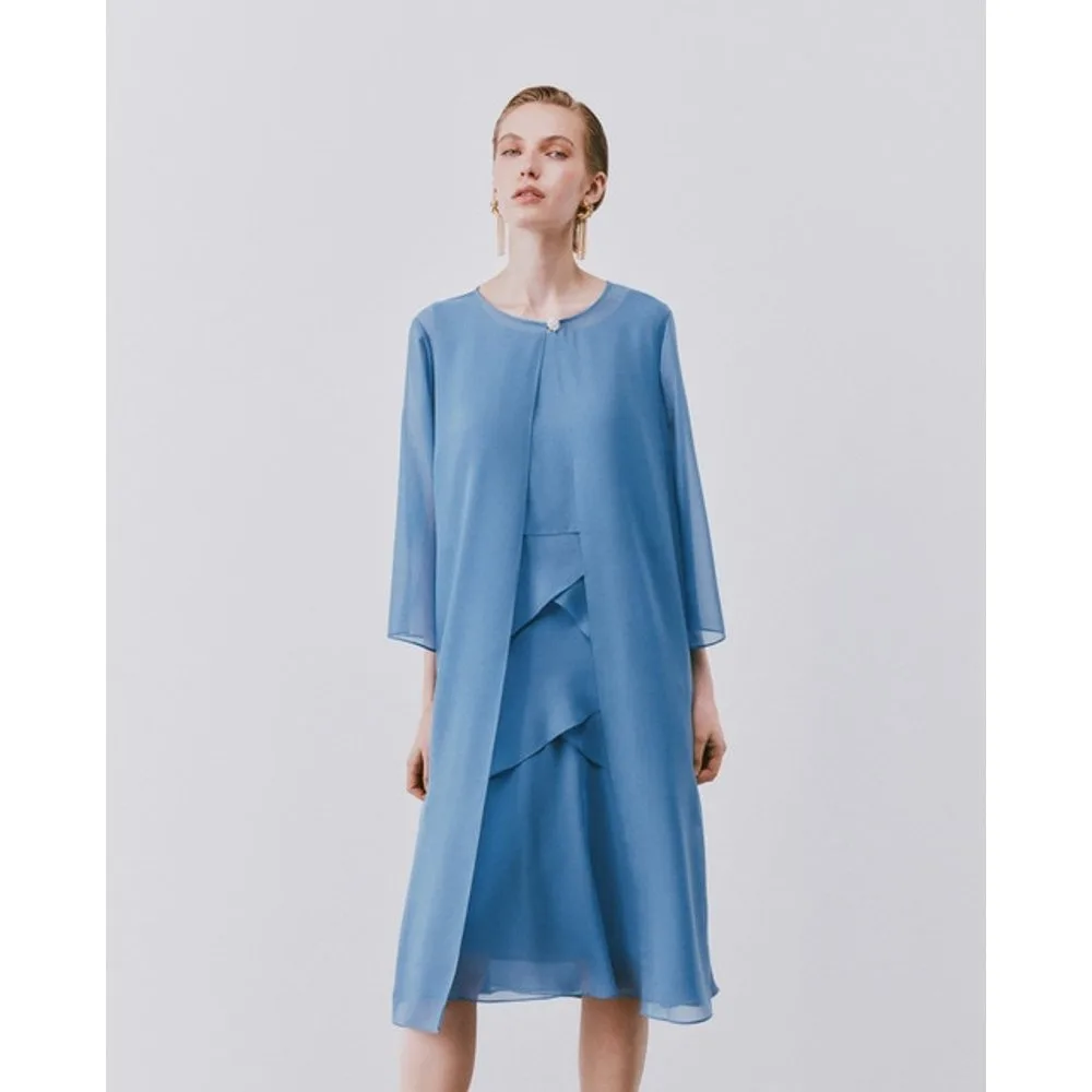 Vestido corto de manga larga de mujer - Woman Fiesta El Corte Inglés - FashionsVida