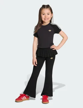 SET DI LEGGINGS E T-SHIRT SLIM IN MAGLIA 4-5A Black - Adidas - FashionsVida