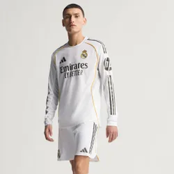 Maglia Home Authentic Long Sleeve Real Madrid 25/26 M White