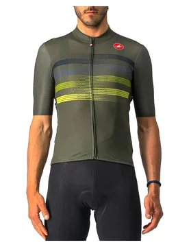 Maglia A Maniche Corte Endurance Pro Military Green / Blue Sulphur - Castelli - FashionsVida