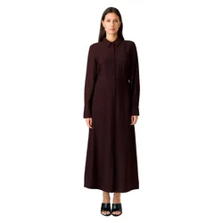 Vestito Lungo A Maniche Lunghe Safera Coffee Bean 44