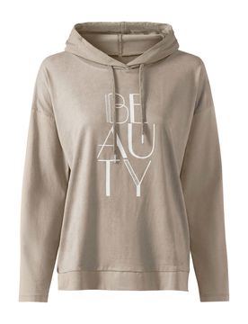 Heine Sudadera beige / blanco