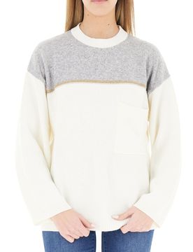 Maglione misto cashmere BIANCO UNI