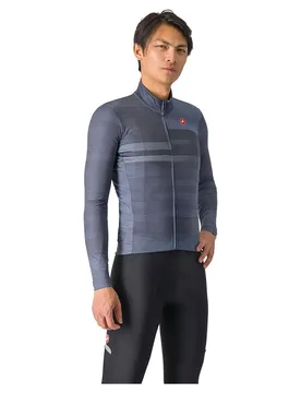 Maglia A Maniche Lunghe Collapse Twilight Blue - Castelli - FashionsVida