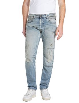 Jeans Slim Fit GROVER AGED azul claro 29/L32