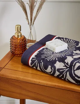 Pure Cotton Stafford Towel Navy Mix - Bedeck of Belfast - FashionsVida