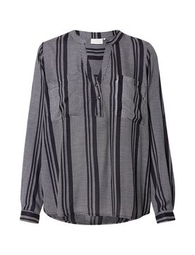 Kaffe Blusa 'Noral' navy / blanco