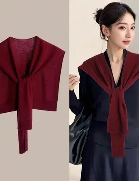 Pieza Chal de punto para mujer con falda, moda de alta gama, estilo extranjero y pequeño hombro versátil - Shein - FashionsVida