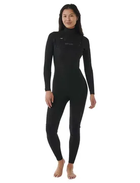 Combinaison En Néoprène à Manches Longues Et Fermeture éclair Sur La Poitrine Wms Dawn Patrol 3/2 Mm Gb Black 6 - Rip curl - FashionsVida
