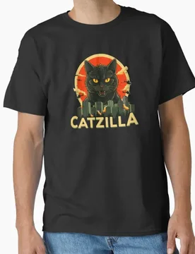 Catzilla King of Monster Gift t shirt for Cat Lover Cute kitty printed Graphic tee Short Sleeve y2k clothes All size Tops - Aliexpress - FashionsVida