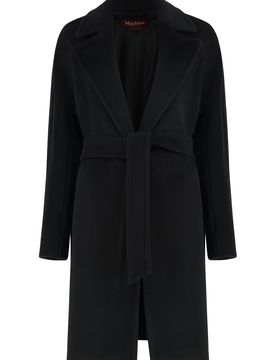 Scire Belted Virgin Wool Wrap Coat