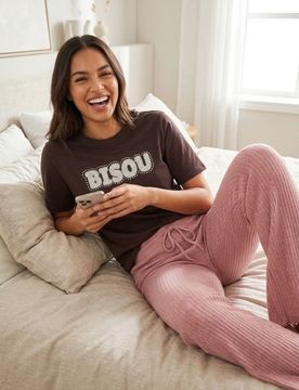 T-shirt con strass - viola acciaio