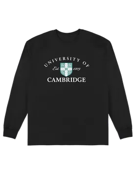 Unisex University Of Cambridge Est 1209 Black Sweatshirt - Size Large - Park Fields - FashionsVida