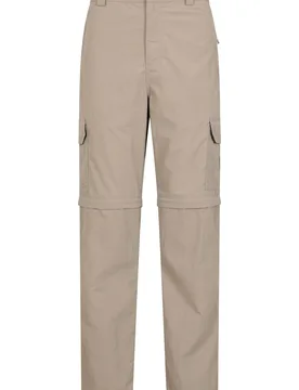Explore' Mens Zip Off Trousers Short Lightweight Quick Dry Convertible Pants Beige Polyamide - Size 42 Inch - Mountain Warehouse - FashionsVida