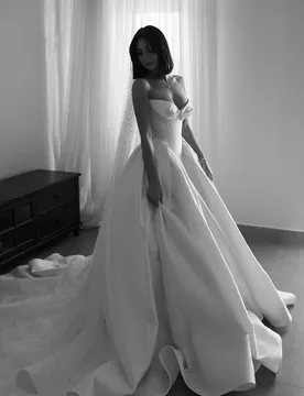 Vestido Boda Civil Satin Wedding Dress De Noiva Sob Medida Ball Gown Robe De Mariage Femme Guest Trouwjurk Vestidos Alta Costura - Aliexpress - FashionsVida