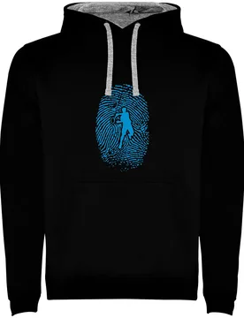 Tennis Fingerprint Two-colour Hoodie Black / Grey XL - Kruskis - FashionsVida