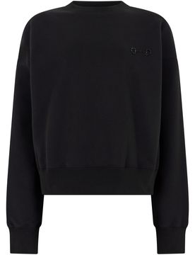 Cotton Jersey Sweatshirt with Embroidery