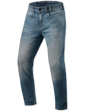 Jeans Moto Keegan Tapered Grigio Medio Slavato L34 taglia 32 - Rev'it - FashionsVida
