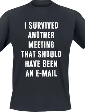 T-Shirt - Another Meeting - S bis M - für Männer - Größe S - schwarz - Männer - male - Beruf & Karriere - FashionsVida