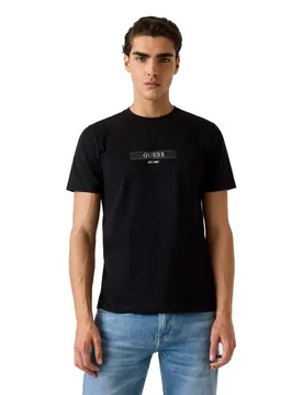Maglietta A Maniche Corte M6ri17j131 Jet Black A996 L - Guess - FashionsVida