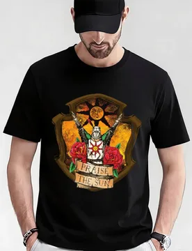 Dark Souls Praise the sun Gift T-shirt 0604 The Knight Solaire Graphic clothes Retro Game Short sleeve Tee US Size Tops S-6XL - Aliexpress - FashionsVida