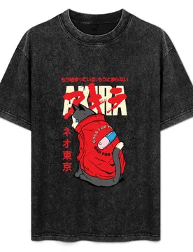 Akira Cat T-Shirt Worker Basic Short Sleeve Tee - Aliexpress - FashionsVida