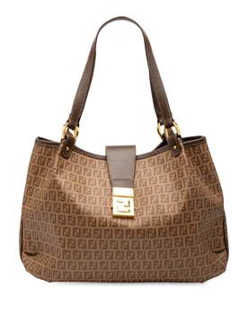 Zucchino Spalmati Chiusura Tote - Fendi - FashionsVida