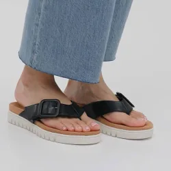 Women's Uptown Marin Thong Sandals in Black Size: 5 - Black - Size: 5