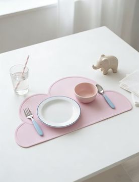 Tovaglietta a forma di nuvola - rosa pastello
