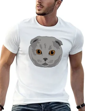 Scottish Fold Cat T-Shirt t shirts cotton 100% t shirts for man graphic funny t shirt man casual T-shirt - Aliexpress - FashionsVida
