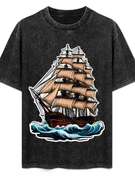 American Traditional - Clipper Ship T-Shirt Active Wear Sports T-Shirt for Men - Aliexpress - FashionsVida