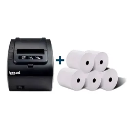 Imprimante Thermique Avec Rouleaux De Papier Tp8002 Black One Size unisex