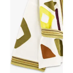 Caftán de mujer 100% algodón estilo kimono con estampado geométrico