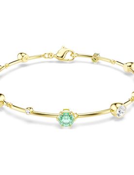 Braccialetto Constella, Taglio misto, Verde, Finitura oro 18K OS