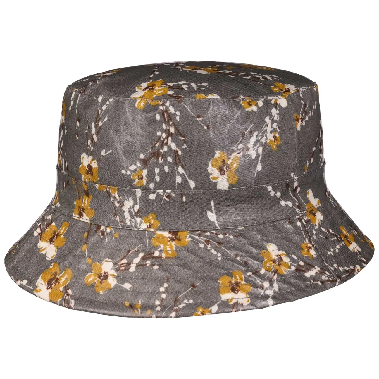 Flower Pattern Bucket Rain Hat by - anthracite - Damen - Size: One Size - McBURN - FashionsVida