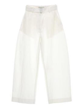 Pantaloni di cotone a gamba rotonda