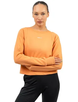 Sweat-shirt Crop Gym Spirit Orange M - Nebbia - FashionsVida