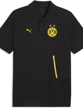 Borussia Dortmund tech Herren Poloshirt, schwarz L