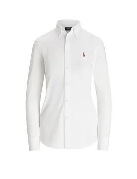 POLO Bluse Skinny Fit HEIDI weiss M damen - Ralph Lauren - FashionsVida