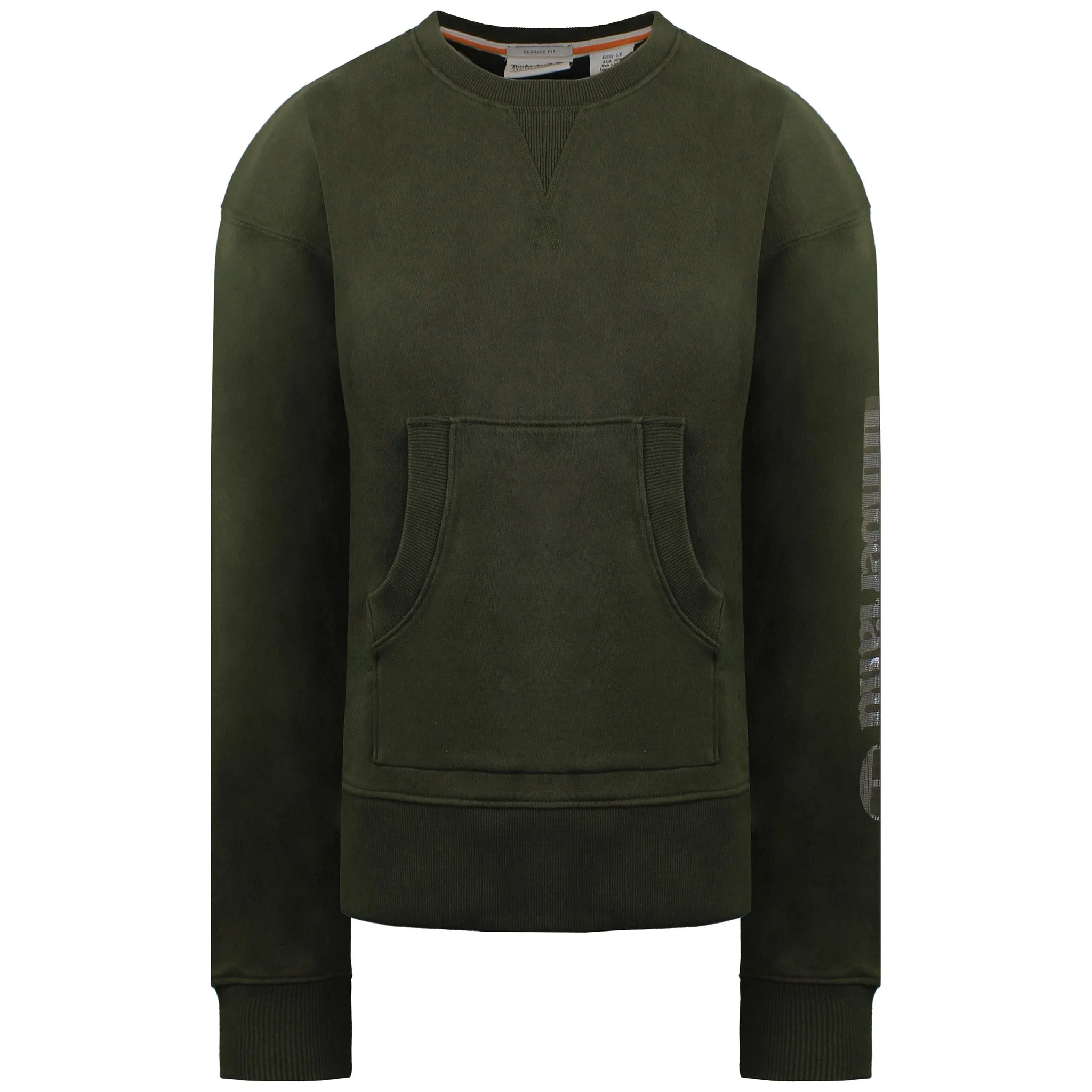 Linear Iridescent Womens Green Sweater Cotton - Size X-Small - Timberland - FashionsVida