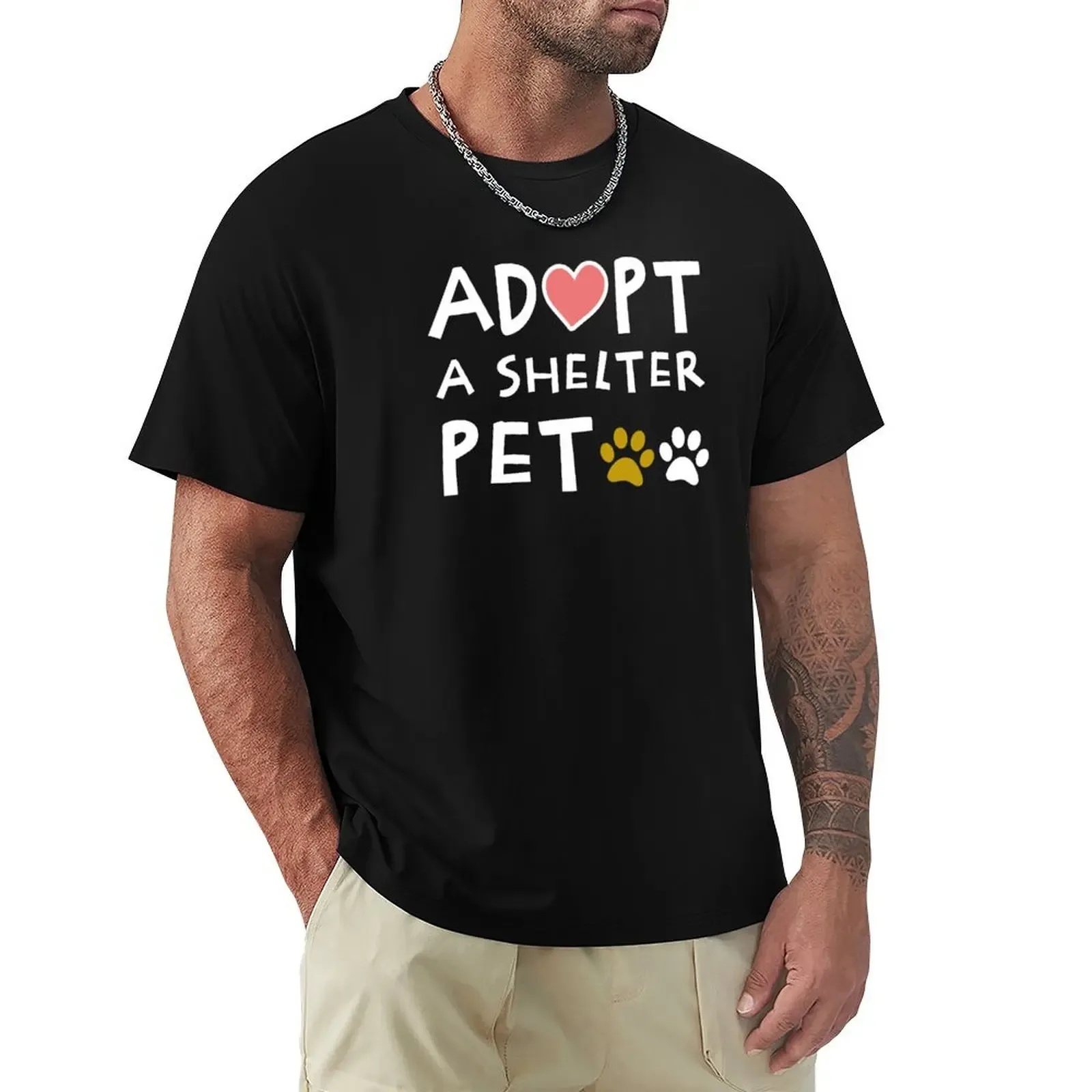 Adopt A Shelter Pet T-Shirt Basic Crew Neck Short Sleeve Top - Aliexpress - FashionsVida