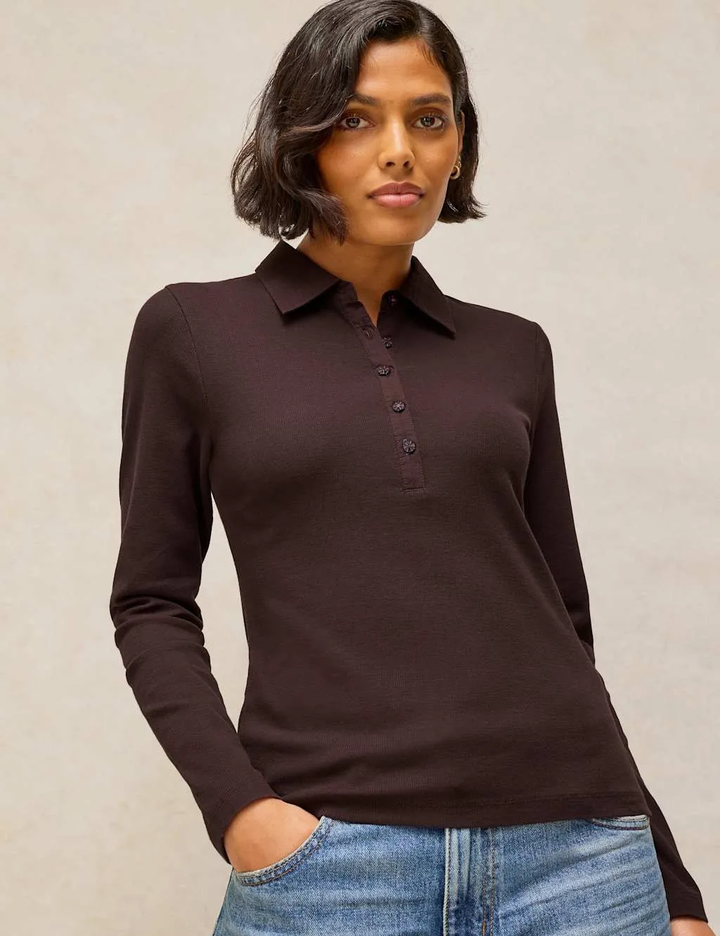Cotton Rich T-Shirt Brown female - White stuff - FashionsVida