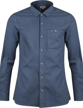 Ekren Solid Herren Hemd, blau XXL