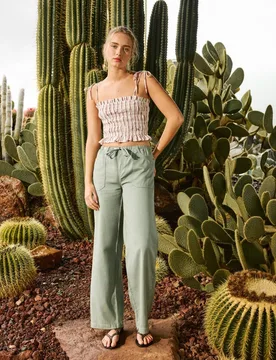 Pantalón vaquero de mujer con gomas - Green Coast - FashionsVida
