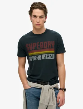 Superdry Herren Lässiges Japan T-shirt mit Streifen Navy - Größe: Xxl - 39.99 - FashionsVida