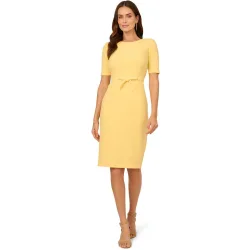 Vestido midi de manga corta de mujer
