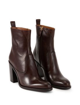 Bottines Phoenix à talon en cuir