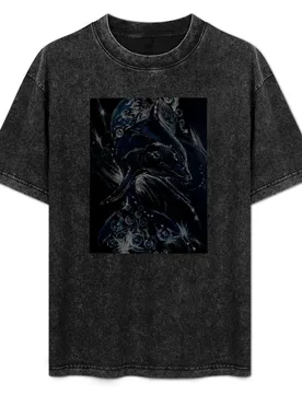 Dolphin in Space T-Shirt Simple Solid Color Crew Neck Tee - Aliexpress - FashionsVida